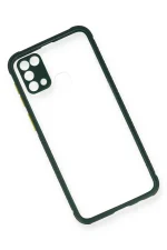 Newface Samsung Galaxy M31 Kılıf Miami Şeffaf Silikon - Koyu Yeşil - Görsel 3