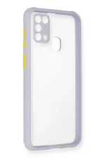 Newface Samsung Galaxy M31 Kılıf Miami Şeffaf Silikon - Lila