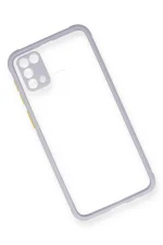 Newface Samsung Galaxy M31 Kılıf Miami Şeffaf Silikon - Lila - Görsel 3