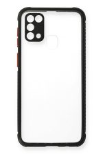 Newface Samsung Galaxy M31 Kılıf Miami Şeffaf Silikon  - Siyah - Görsel 2