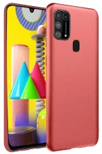 Newface Samsung Galaxy M31 Kılıf Nano içi Kadife Silikon - Kiremit