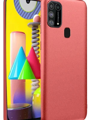 Newface Samsung Galaxy M31 Kılıf Nano içi Kadife Silikon - Kiremit