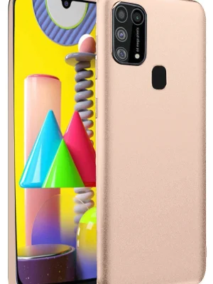 Newface Samsung Galaxy M31 Kılıf Nano içi Kadife Silikon - Pudra