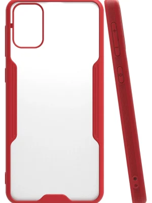 Newface Samsung Galaxy M31 Kılıf Platin Silikon - Kırmızı