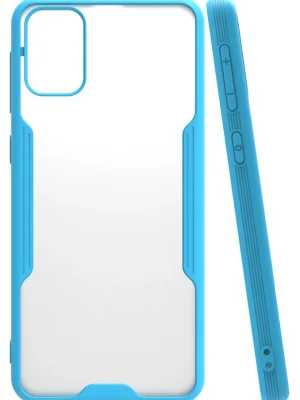 Newface Samsung Galaxy M31 Kılıf Platin Silikon - Mavi