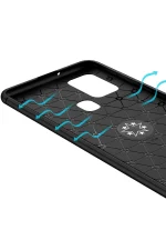 Newface Samsung Galaxy M31 Kılıf Range Yüzüklü Silikon - Siyah-Kırmızı - Görsel 8