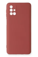 Newface Samsung Galaxy M31S Kılıf Nano içi Kadife Silikon - Kiremit