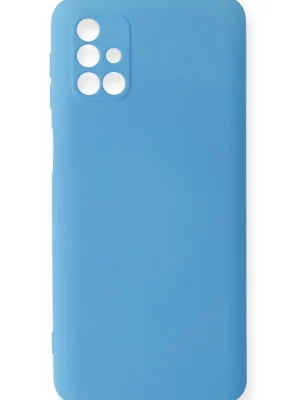 Newface Samsung Galaxy M31S Kılıf Nano içi Kadife Silikon - Mavi