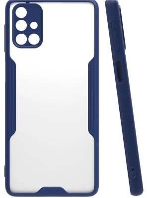 Newface Samsung Galaxy M31S Kılıf Platin Silikon - Lacivert