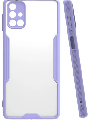 Newface Samsung Galaxy M31S Kılıf Platin Silikon - Lila