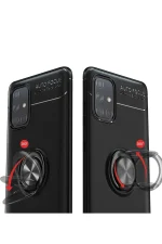 Newface Samsung Galaxy M31S Kılıf Range Yüzüklü Silikon - Mavi - Görsel 2