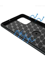 Newface Samsung Galaxy M31S Kılıf Range Yüzüklü Silikon - Siyah-Gold - Görsel 5