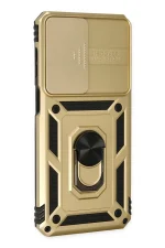 Newface Samsung Galaxy M33 Kılıf Pars Lens Yüzüklü Silikon - Gold - Görsel 2