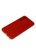 Newface Samsung Galaxy M34 5G Kılıf First Silikon - Kırmızı - Görsel 4
