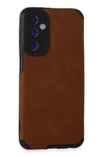 Newface Samsung Galaxy M34 5G Kılıf Loop Deri Silikon - Kahverengi