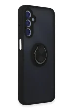 Newface Samsung Galaxy M34 5G Kılıf Montreal Yüzüklü Silikon Kapak - Siyah - Görsel 2