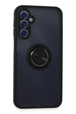 Newface Samsung Galaxy M34 5G Kılıf Montreal Yüzüklü Silikon Kapak - Siyah