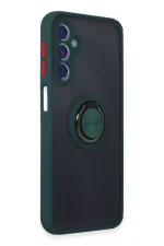 Newface Samsung Galaxy M34 5G Kılıf Montreal Yüzüklü Silikon Kapak - Yeşil - Görsel 2