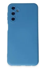Newface Samsung Galaxy M34 5G Kılıf Nano içi Kadife Silikon - Mavi