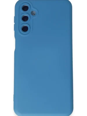 Newface Samsung Galaxy M34 5G Kılıf Nano içi Kadife Silikon - Mavi