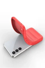 Newface Samsung Galaxy M34 5G Kılıf Optimum Silikon - Kırmızı - Görsel 4