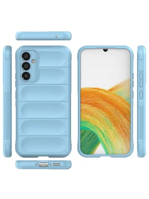 Newface Samsung Galaxy M34 5G Kılıf Optimum Silikon - Sky Blue