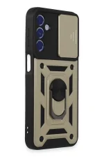 Newface Samsung Galaxy M34 5G Kılıf Pars Lens Yüzüklü Silikon - Gold - Görsel 2