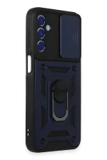 Newface Samsung Galaxy M34 5G Kılıf Pars Lens Yüzüklü Silikon - Lacivert - Görsel 2