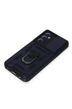 Newface Samsung Galaxy M34 5G Kılıf Pars Lens Yüzüklü Silikon - Lacivert - Görsel 5