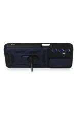 Newface Samsung Galaxy M34 5G Kılıf Pars Lens Yüzüklü Silikon - Lacivert - Görsel 6