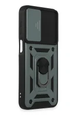 Newface Samsung Galaxy M34 5G Kılıf Pars Lens Yüzüklü Silikon - Yeşil - Görsel 3