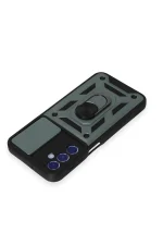 Newface Samsung Galaxy M34 5G Kılıf Pars Lens Yüzüklü Silikon - Yeşil - Görsel 4