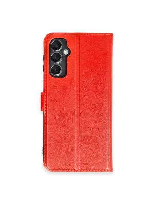 Newface Samsung Galaxy M34 5G Kılıf Trend S Plus Kapaklı Kılıf - Kırmızı