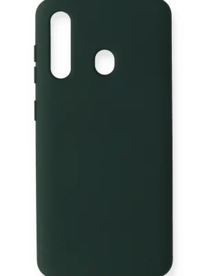 Newface Samsung Galaxy M40 Kılıf Nano içi Kadife Silikon - Koyu Yeşil