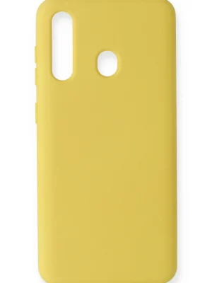 Newface Samsung Galaxy M40 Kılıf Nano içi Kadife Silikon - Sarı