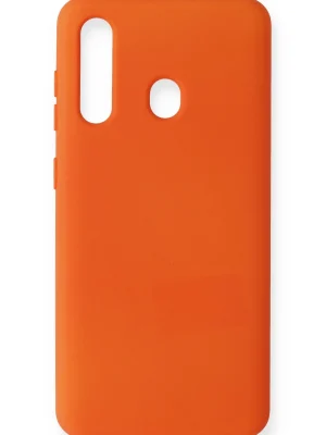 Newface Samsung Galaxy M40 Kılıf Nano içi Kadife Silikon - Turuncu