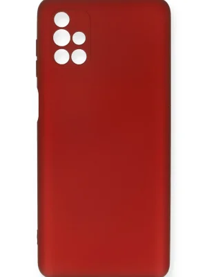 Newface Samsung Galaxy M51 Kılıf First Silikon - Bordo