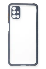 Newface Samsung Galaxy M51 Kılıf Miami Şeffaf Silikon - Gri - Görsel 2