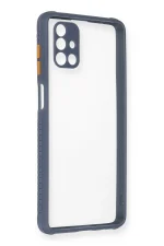 Newface Samsung Galaxy M51 Kılıf Miami Şeffaf Silikon - Gri