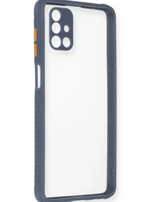 Newface Samsung Galaxy M51 Kılıf Miami Şeffaf Silikon - Gri