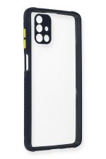 Newface Samsung Galaxy M51 Kılıf Miami Şeffaf Silikon  - Lacivert