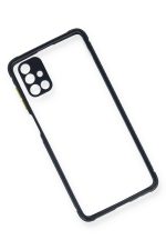 Newface Samsung Galaxy M51 Kılıf Miami Şeffaf Silikon  - Lacivert - Görsel 3