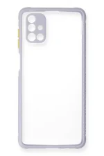 Newface Samsung Galaxy M51 Kılıf Miami Şeffaf Silikon - Lila - Görsel 2