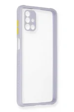 Newface Samsung Galaxy M51 Kılıf Miami Şeffaf Silikon - Lila