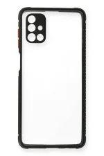 Newface Samsung Galaxy M51 Kılıf Miami Şeffaf Silikon - Siyah - Görsel 2