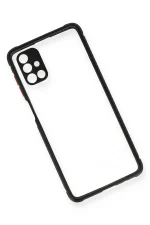Newface Samsung Galaxy M51 Kılıf Miami Şeffaf Silikon - Siyah - Görsel 3