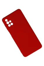 Newface Samsung Galaxy M51 Kılıf Nano içi Kadife Silikon - Kırmızı - Görsel 2