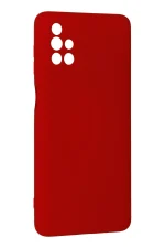 Newface Samsung Galaxy M51 Kılıf Nano içi Kadife Silikon - Kırmızı - Görsel 3