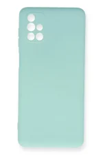 Newface Samsung Galaxy M51 Kılıf Nano içi Kadife Silikon - Turkuaz