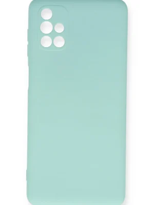 Newface Samsung Galaxy M51 Kılıf Nano içi Kadife Silikon - Turkuaz